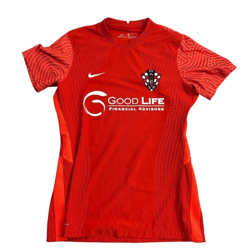 Nike Vaporknit Red Soccer Jersey Mens Medium Good Life Financial Advisors #17
